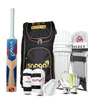 Snaga School Cricket Kit with Kashmir Willow Bat, Backpack & Protective Gear