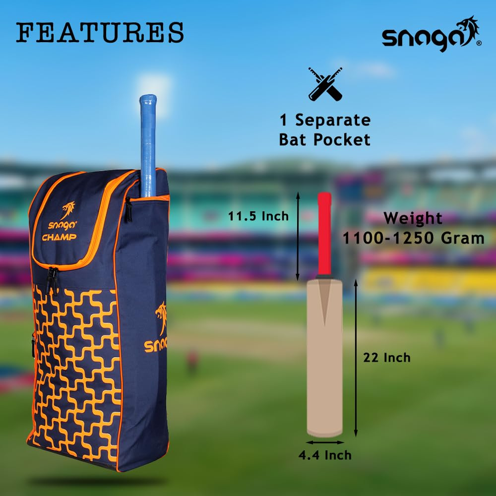 Snaga Champ Cricket Kit Bag – 45L with Bat Holder
