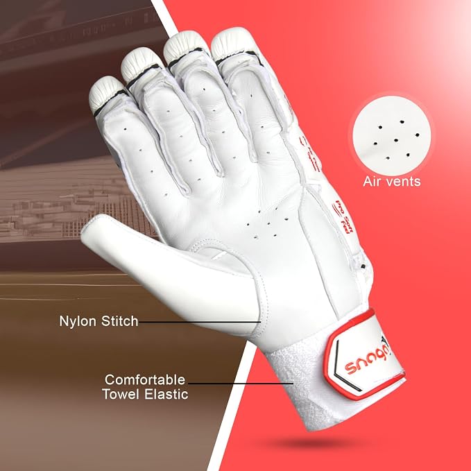 Snaga Legend Soft Cricket Batting Gloves – White