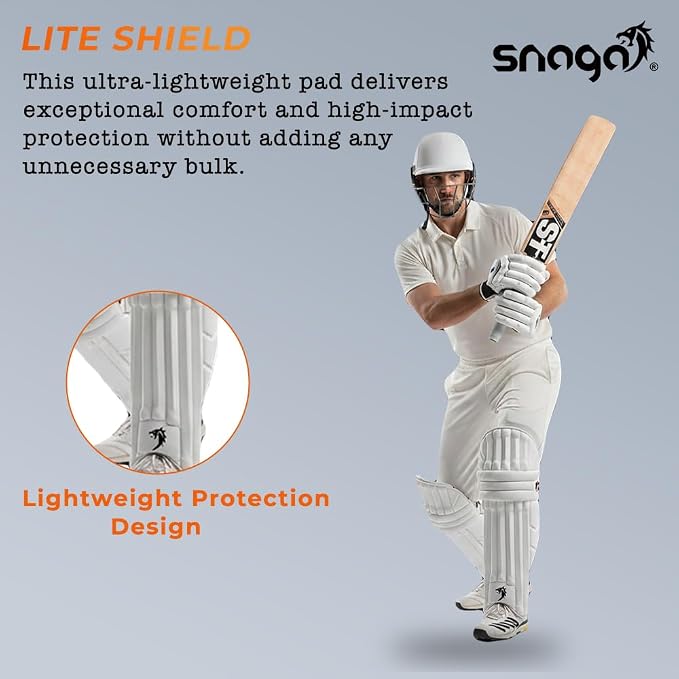 Snaga Premium Moulded Cricket Batting Legguard Pads – Boys, Youth & Men