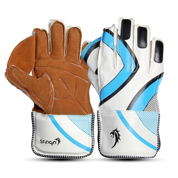 Snaga Professional Cricket Wicket Keeping Gloves with Padded Protection & Mesh Design