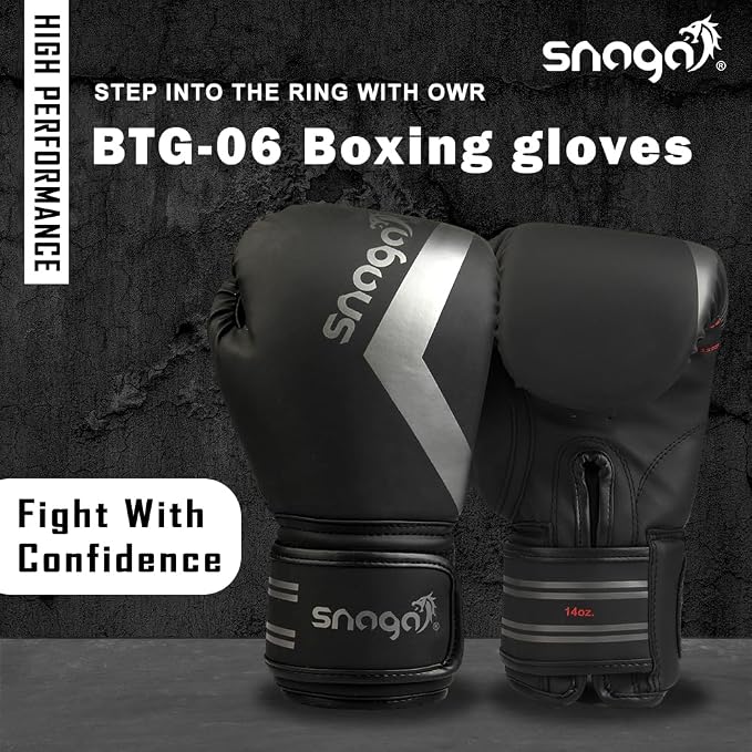 Snaga Premium Matt PU Boxing Gloves