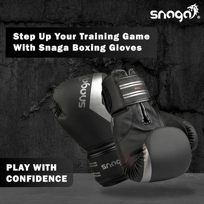 Snaga Premium Matt PU Boxing Gloves