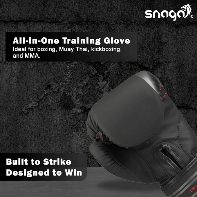 Snaga Premium Matt PU Boxing Gloves
