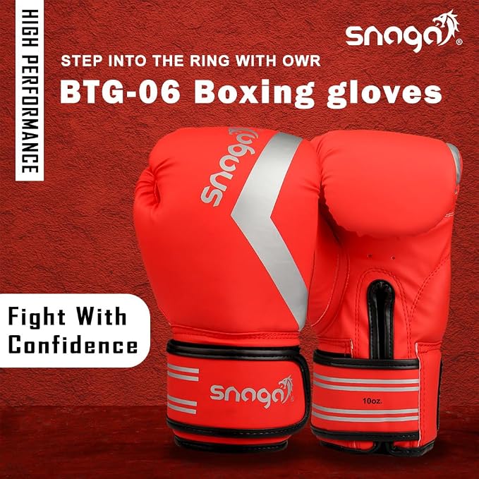 Snaga Premium Matt PU Boxing Gloves