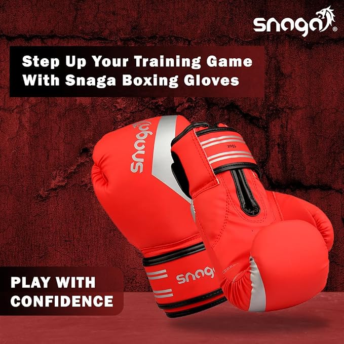 Snaga Premium Matt PU Boxing Gloves