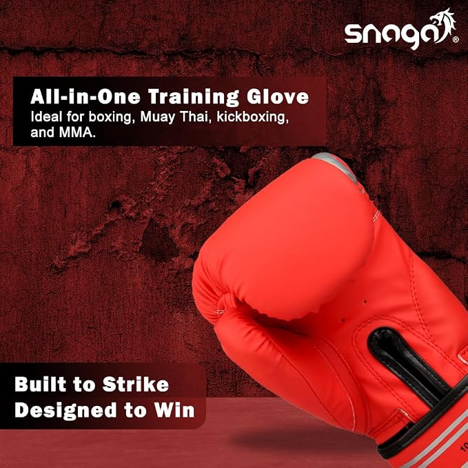 Snaga Premium Matt PU Boxing Gloves