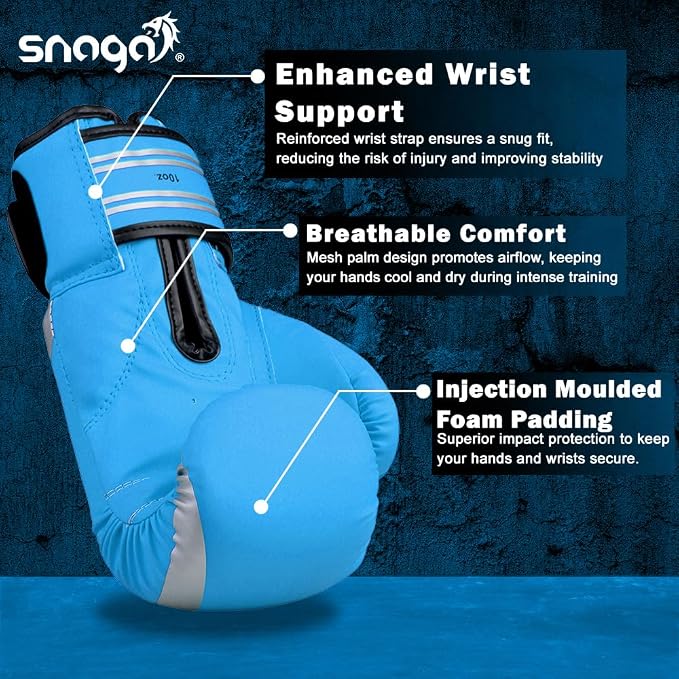 Snaga Premium Matt PU Boxing Gloves