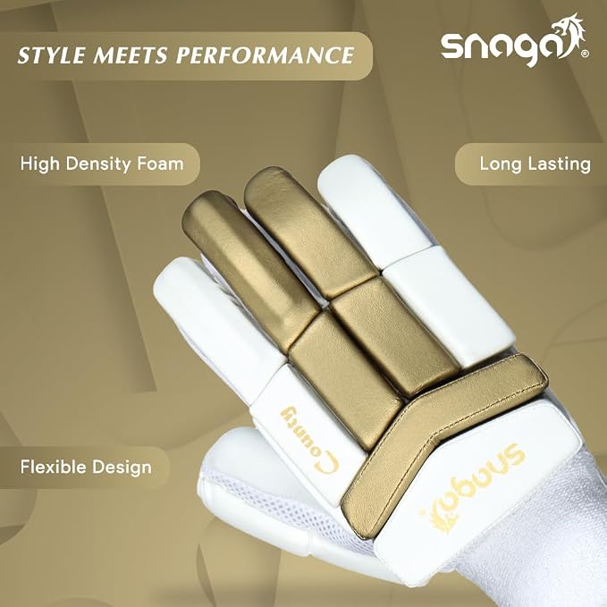 Snaga County Premium Leather Cricket Batting Gloves