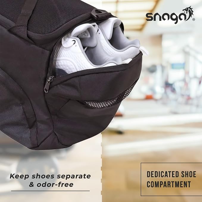 Snaga Sports Duffle Bag with Shoe Compartment – Gym, Travel & Sports Holdall Bag