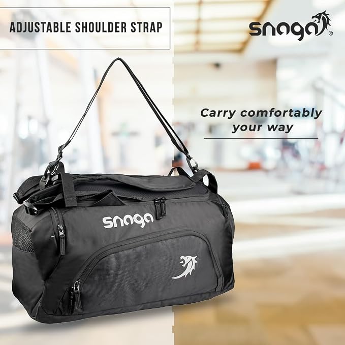 Snaga Sports Duffle Bag with Shoe Compartment – Gym, Travel & Sports Holdall Bag