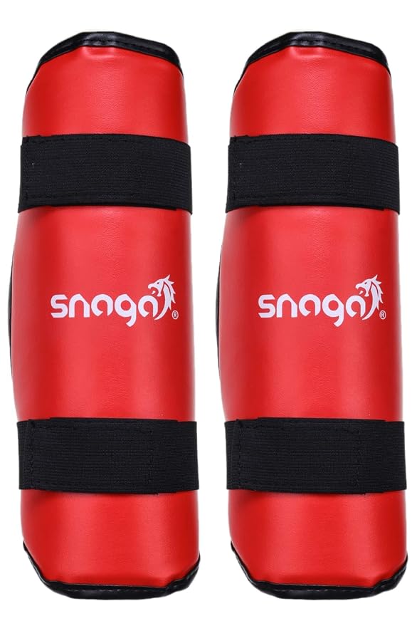 Snaga Martial Arts Shin Guards – Red