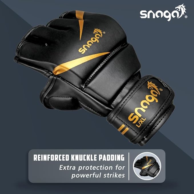 Snaga MMA Training Gloves – Thick Padding & Adjustable Wrist Support