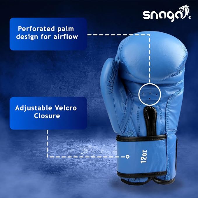 Snaga Premium Leather Boxing Gloves