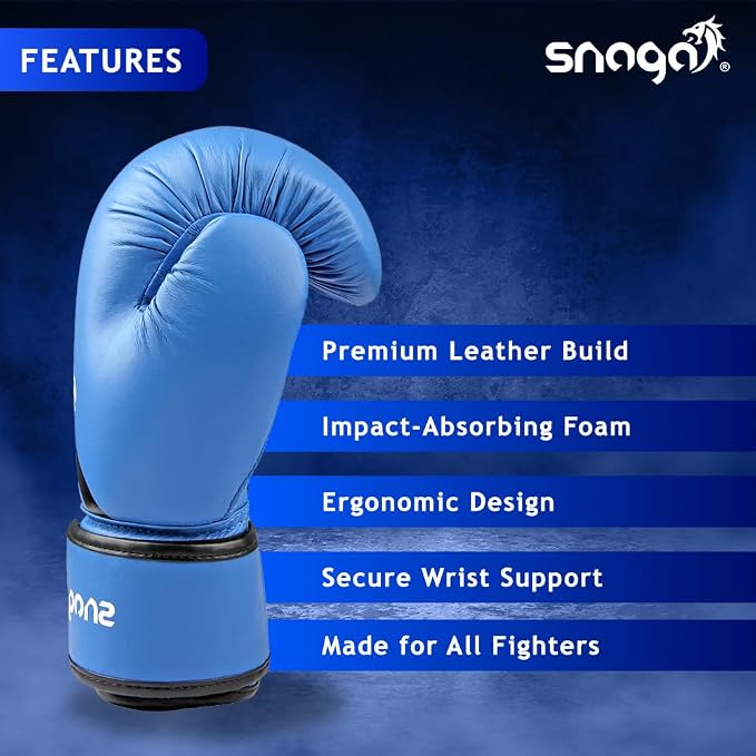 Snaga Premium Leather Boxing Gloves