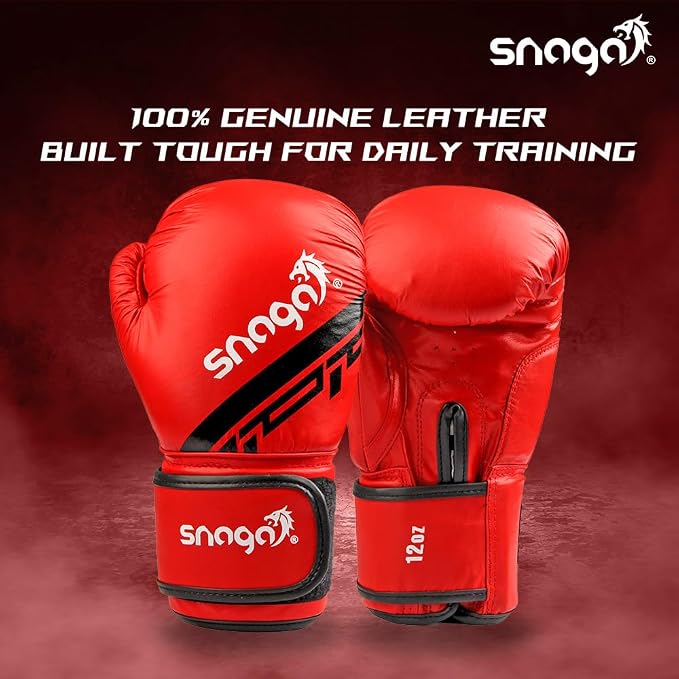 Snaga Premium Leather Boxing Gloves
