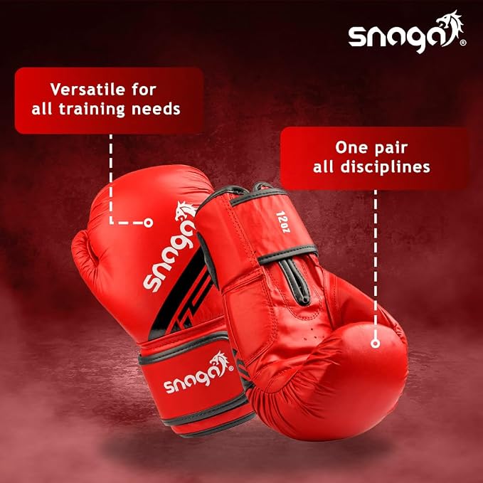 Snaga Premium Leather Boxing Gloves
