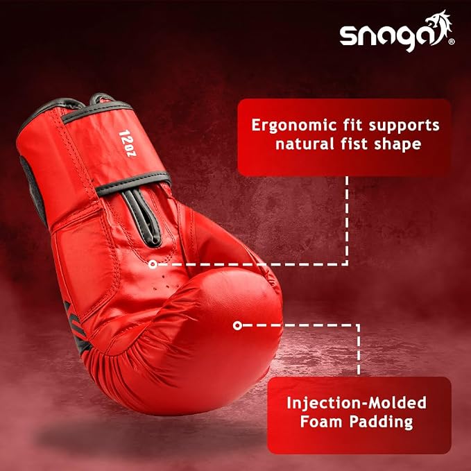 Snaga Premium Leather Boxing Gloves