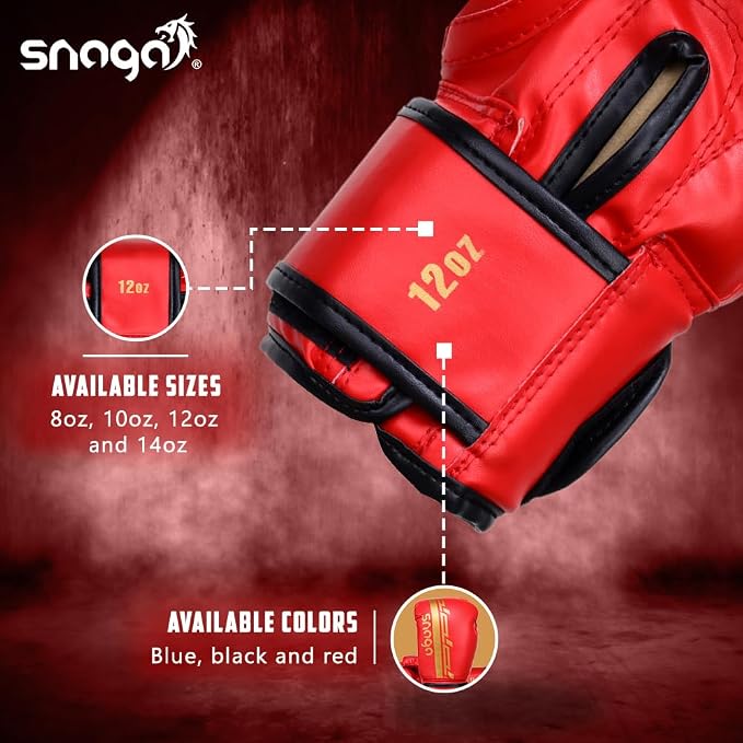 Snaga Premium Vegan Leather Boxing Gloves