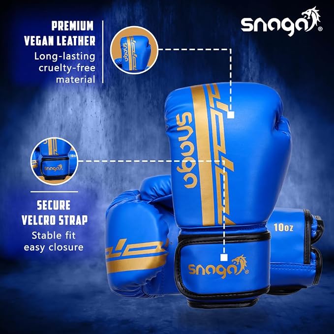 Snaga Premium Vegan Leather Boxing Gloves