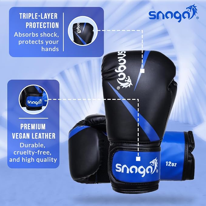 Snaga Vegan Leather Boxing Gloves