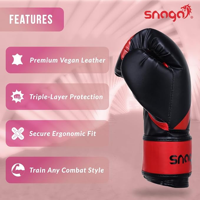 Snaga Vegan Leather Boxing Gloves