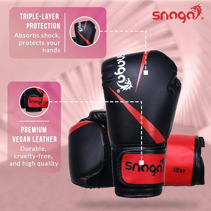 Snaga Vegan Leather Boxing Gloves
