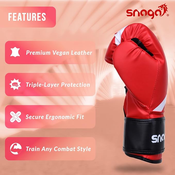 Snaga Vegan Leather Boxing Gloves