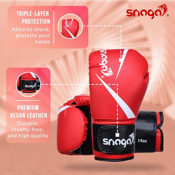 Snaga Vegan Leather Boxing Gloves