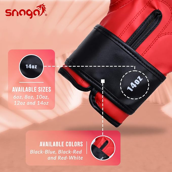Snaga Vegan Leather Boxing Gloves