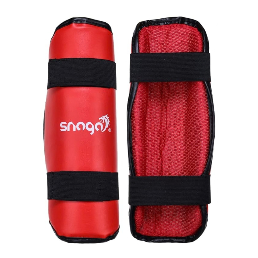 Snaga Martial Arts Shin Guards & Shin Pads – Red