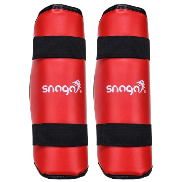 Snaga Martial Arts Shin Guards & Shin Pads – Red